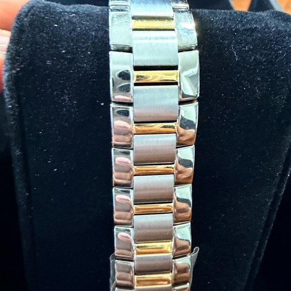 Bulova Sutton Two-Tone Diamond Watch MOP Dial Model 98R263